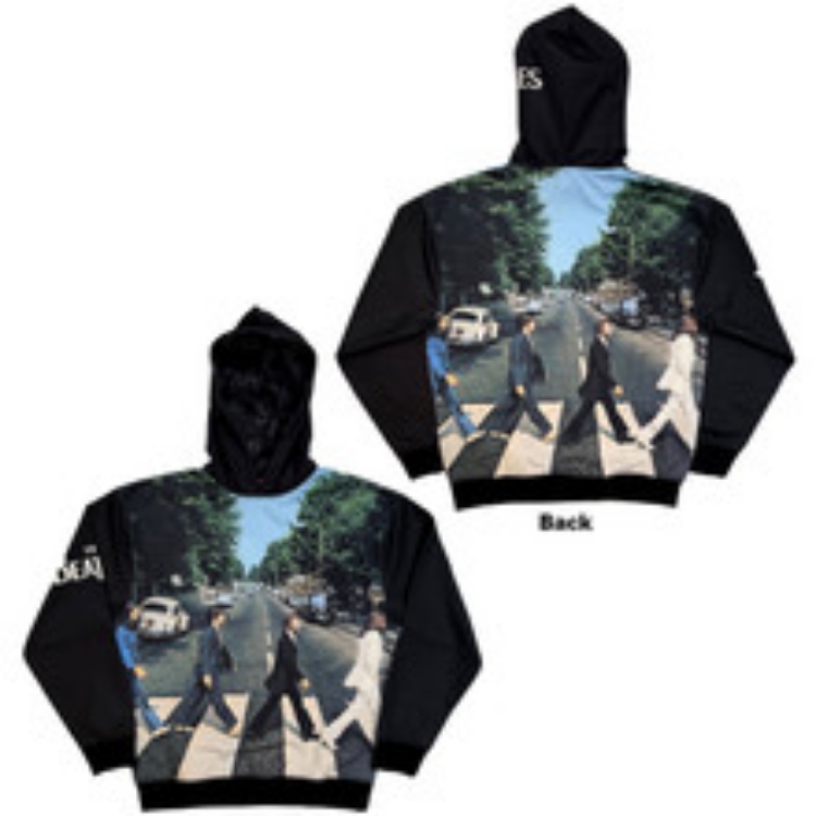 Picture of Beatles Unisex Pullover Hoodie: Abbey Road (Black) (All Over Print)