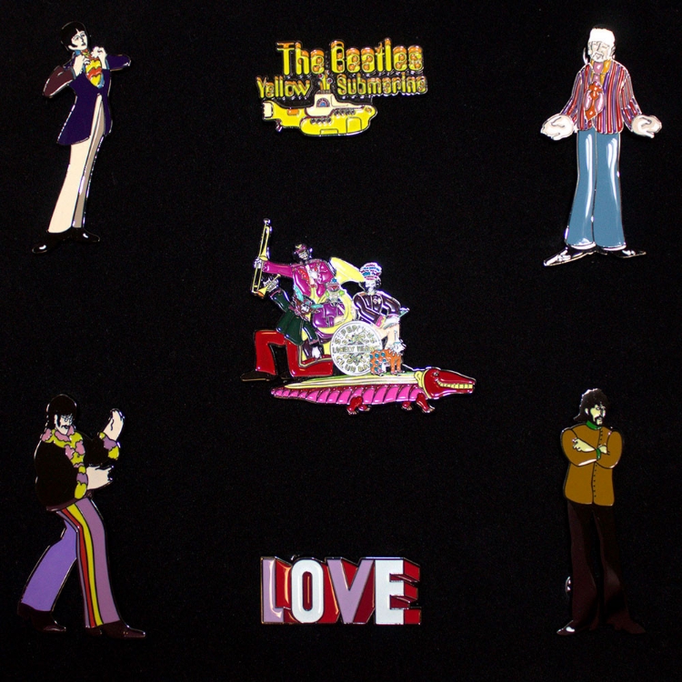 Picture of Beatles Pin & Badge Set: The Beatles Yellow Submarine Band
