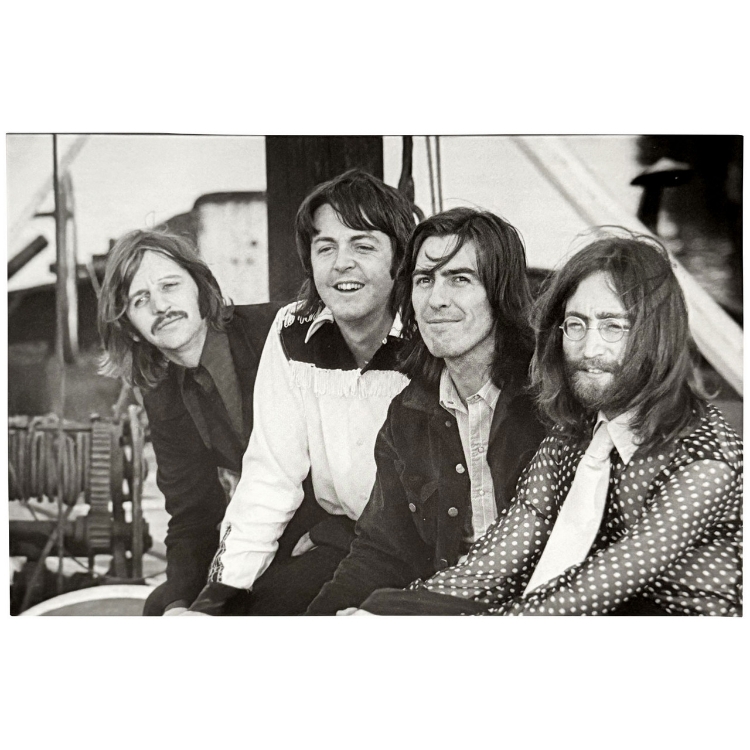 Picture of Beatles Sticker:  Beatles 1969 Long Hair Photo
